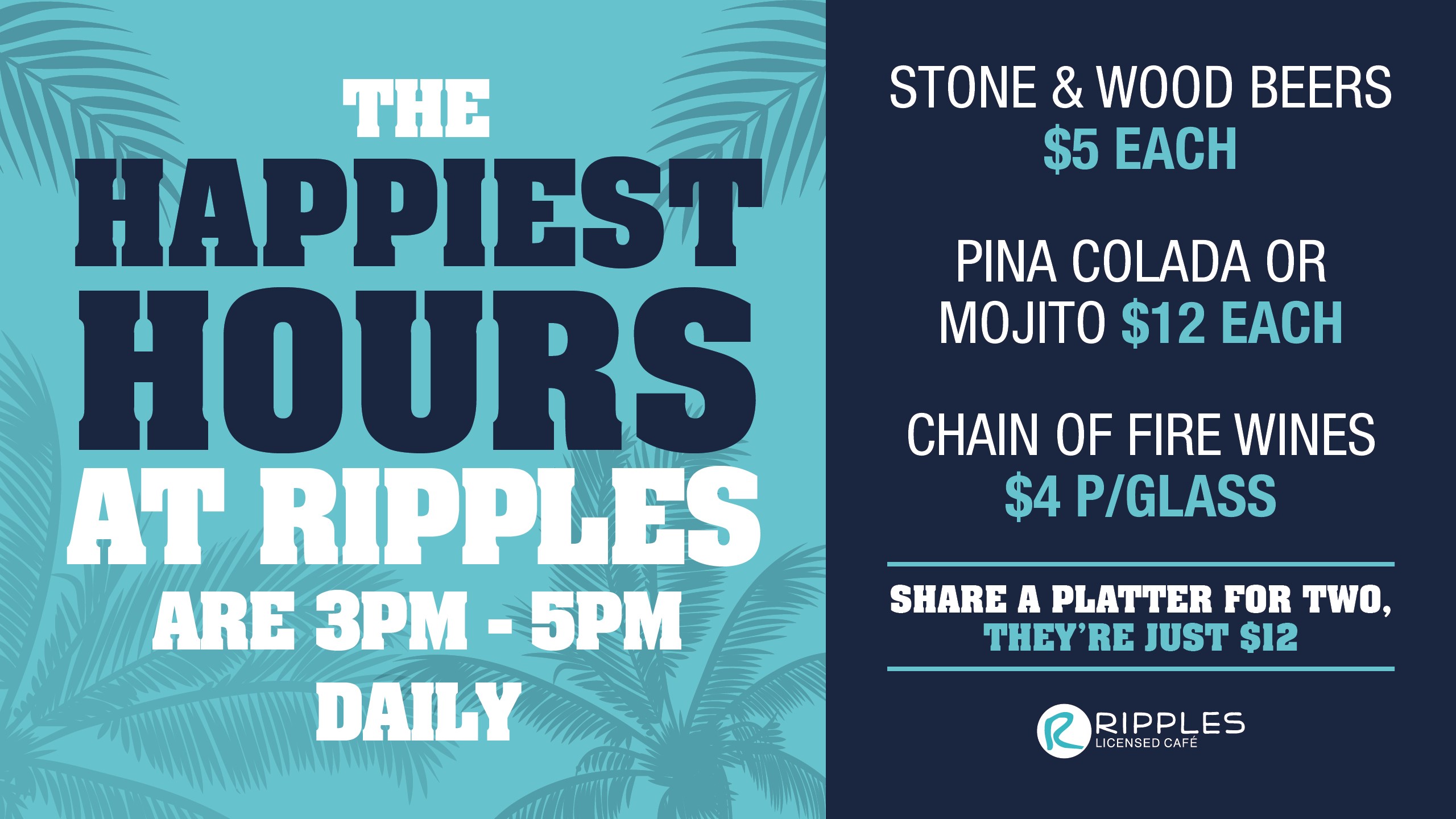 Happy Hour - Ripples Licensed Cafe